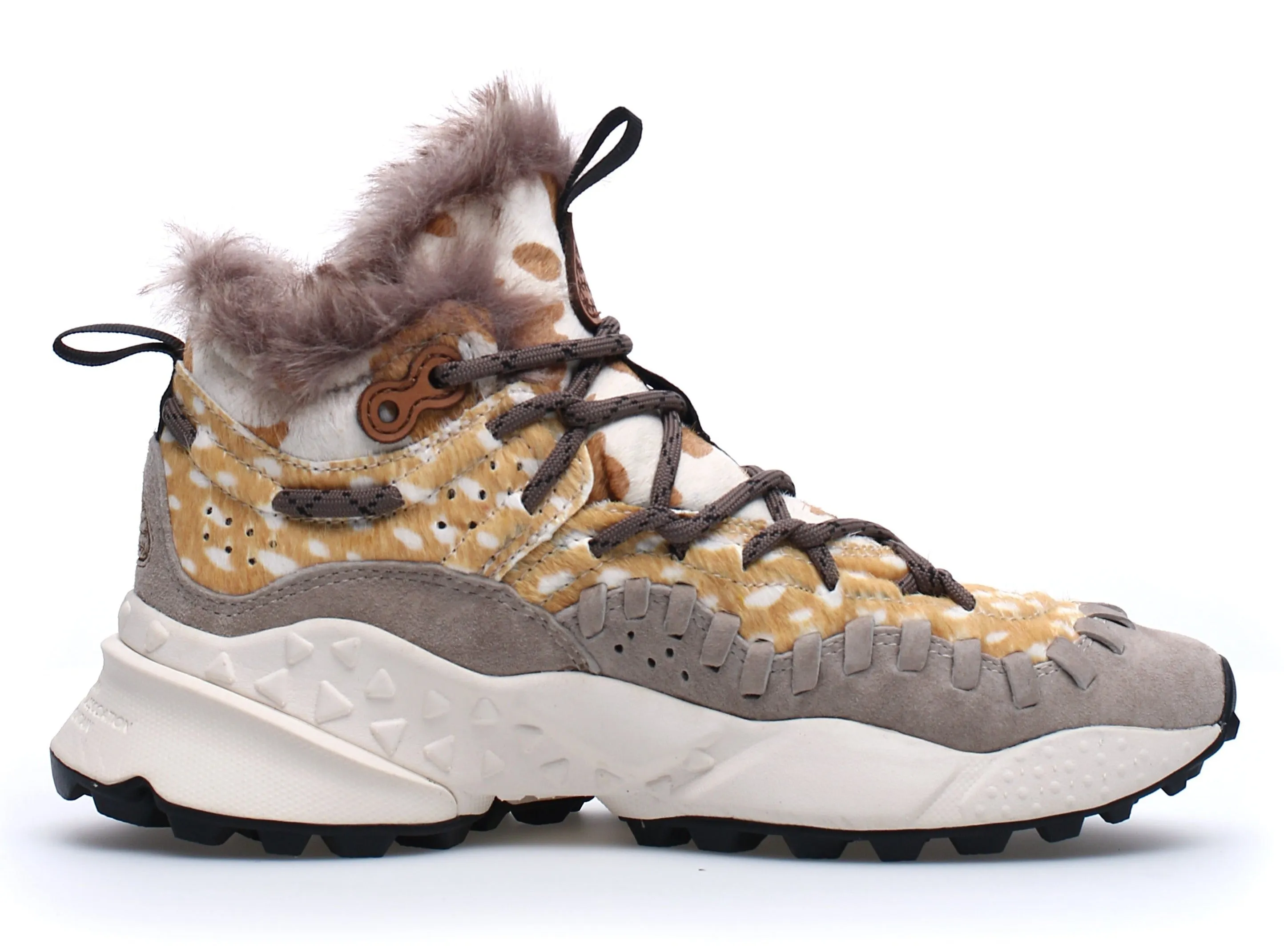 *FINAL SALE*Mohican - Grey Yellow Eco-Fur