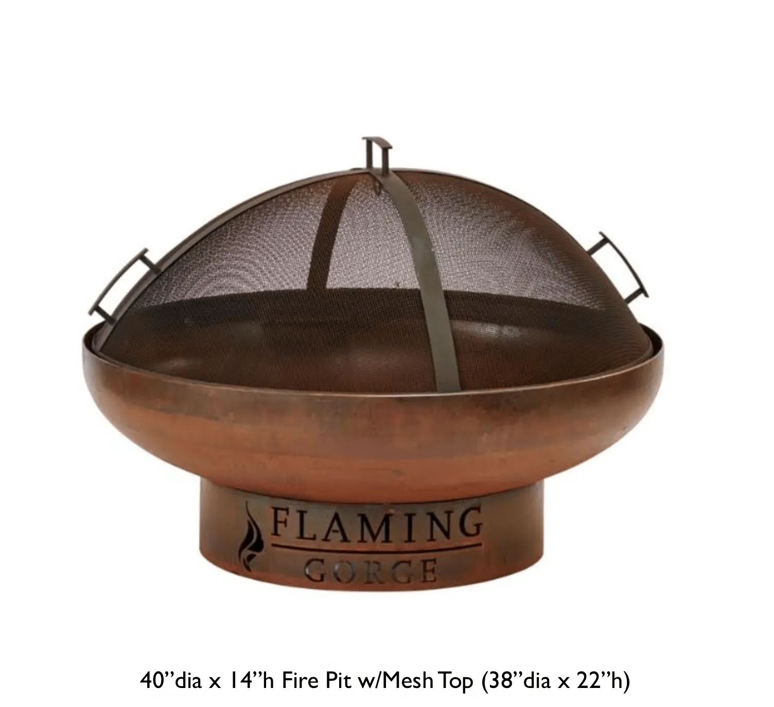 Flaming Gorge Gobi Steel Fire Pit & Mesh Top