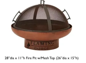 Flaming Gorge Gobi Steel Fire Pit & Mesh Top