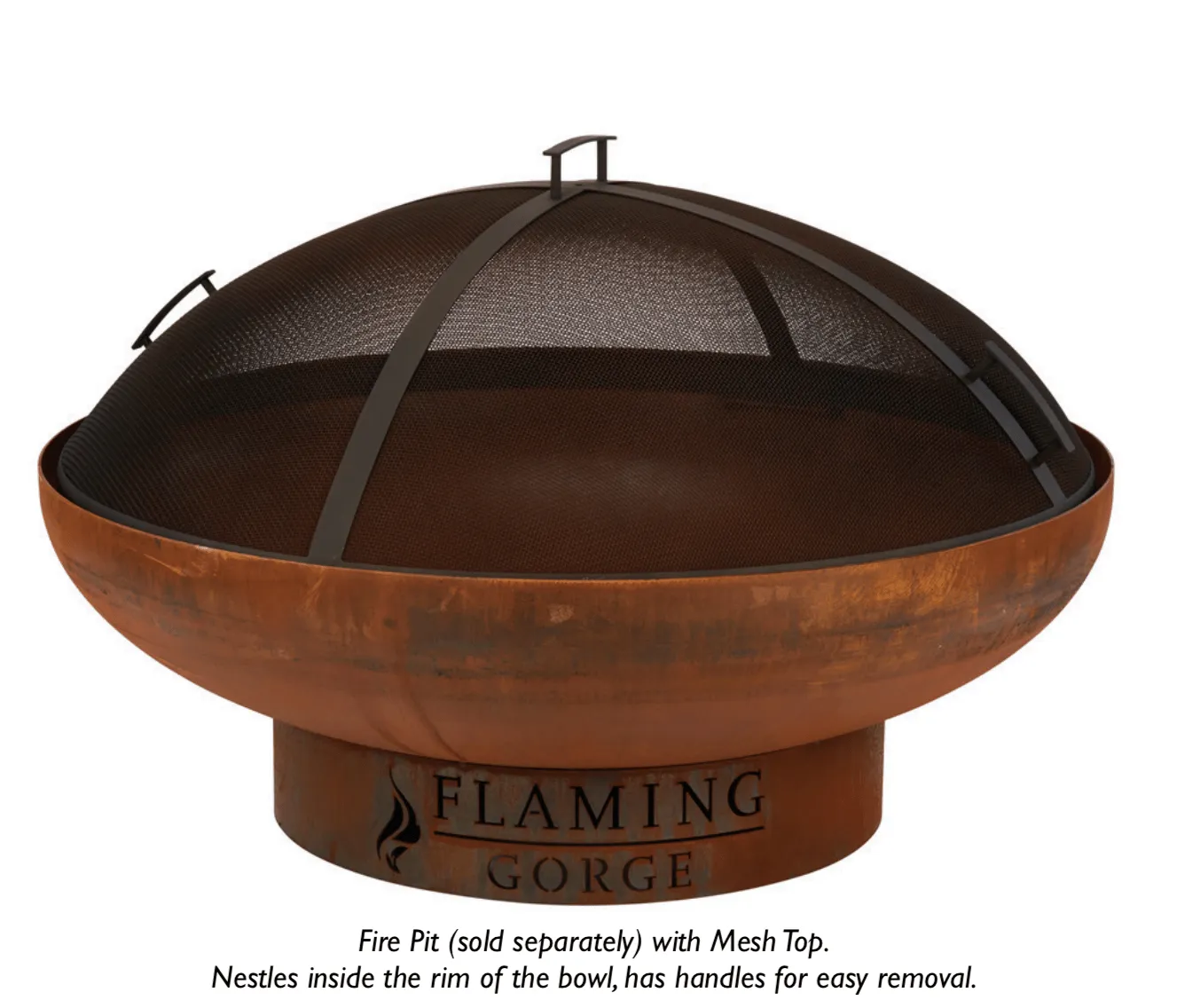 Flaming Gorge -  Gobi Steel Fire Pit Mesh Cover Accessory