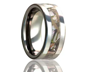 Flat Edge Desert Camo Titanium Ring