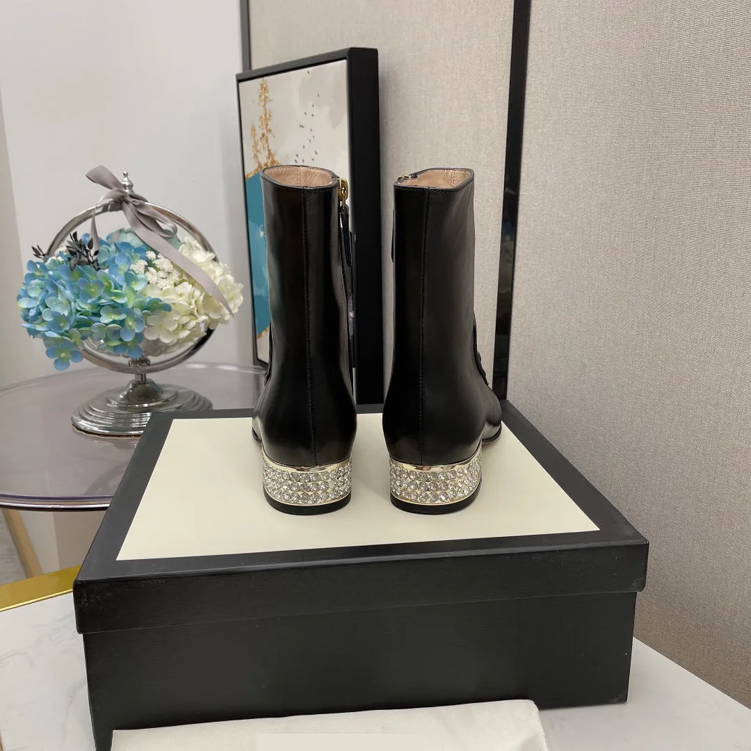 flats  lamb leather boots fashion shoes women high quality 2022 new 35-40
