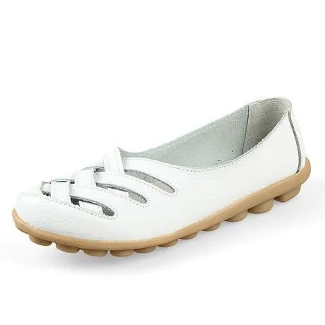 Genuine Leather Summer Women Flats Shoes