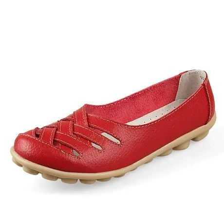 Genuine Leather Summer Women Flats Shoes