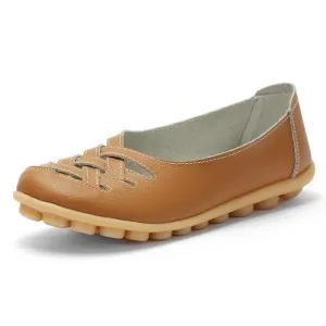 Genuine Leather Summer Women Flats Shoes