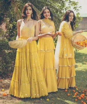 Georgette Frill Lehenga