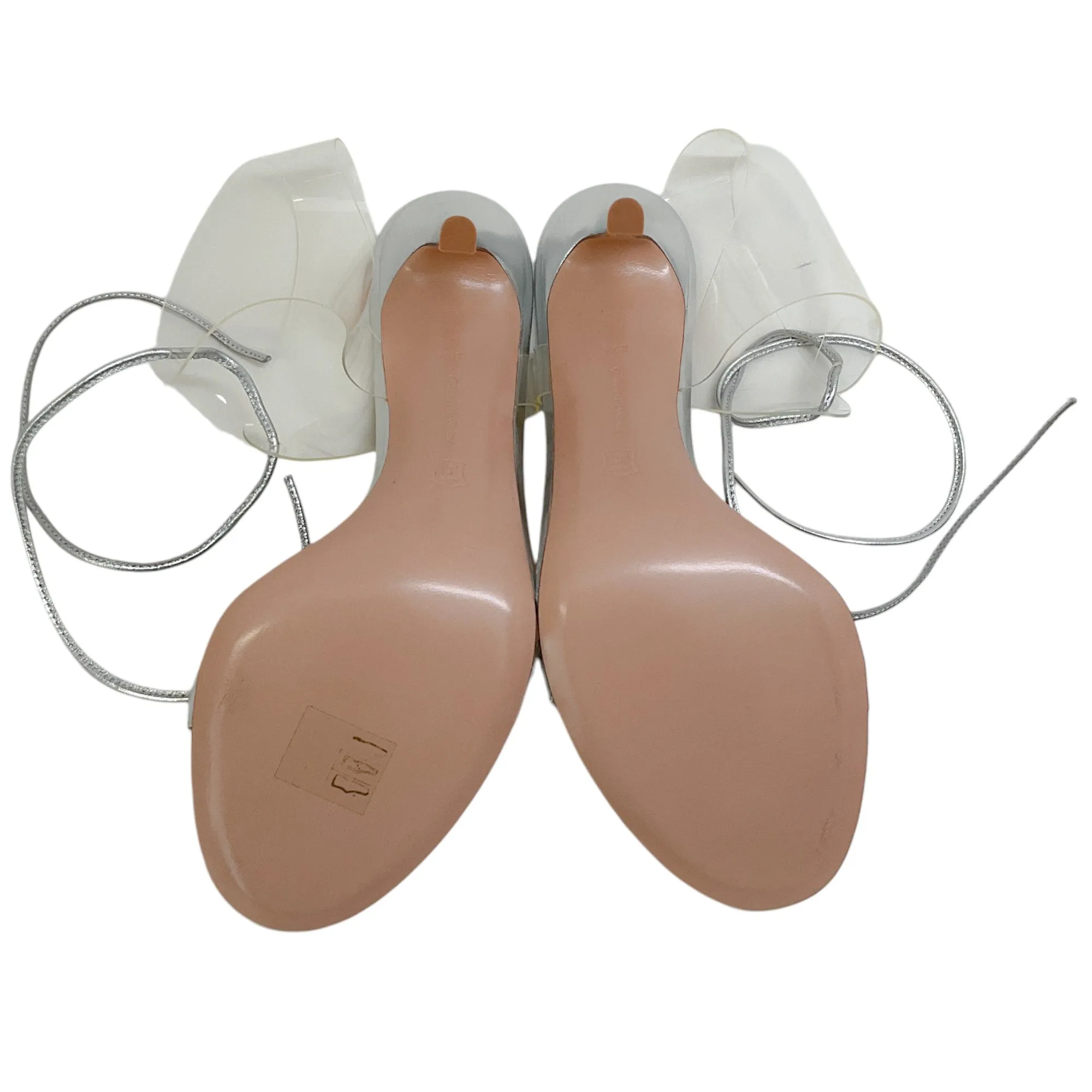 Gianvito Rossi Silver / PVC Estelle Sandals