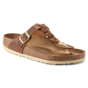 Gizeh Braided - Cognac Oiled Leather||Gizeh tressée -  Cuir huilé cognac