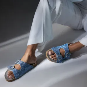 Glimmer Buckled Slides