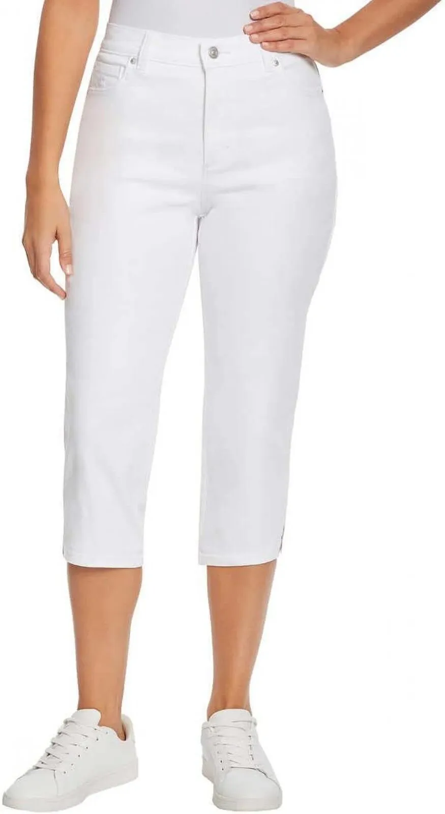 Gloria Vanderbilt Women's Amanda Capri Jeans 1386509 White 12