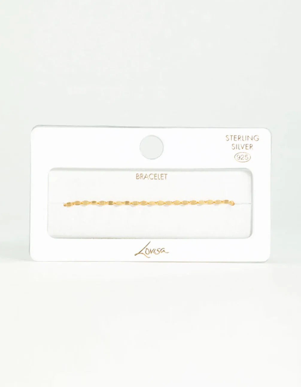 Gold Plated Sterling Silver Chain Bracelet & Anklet Set