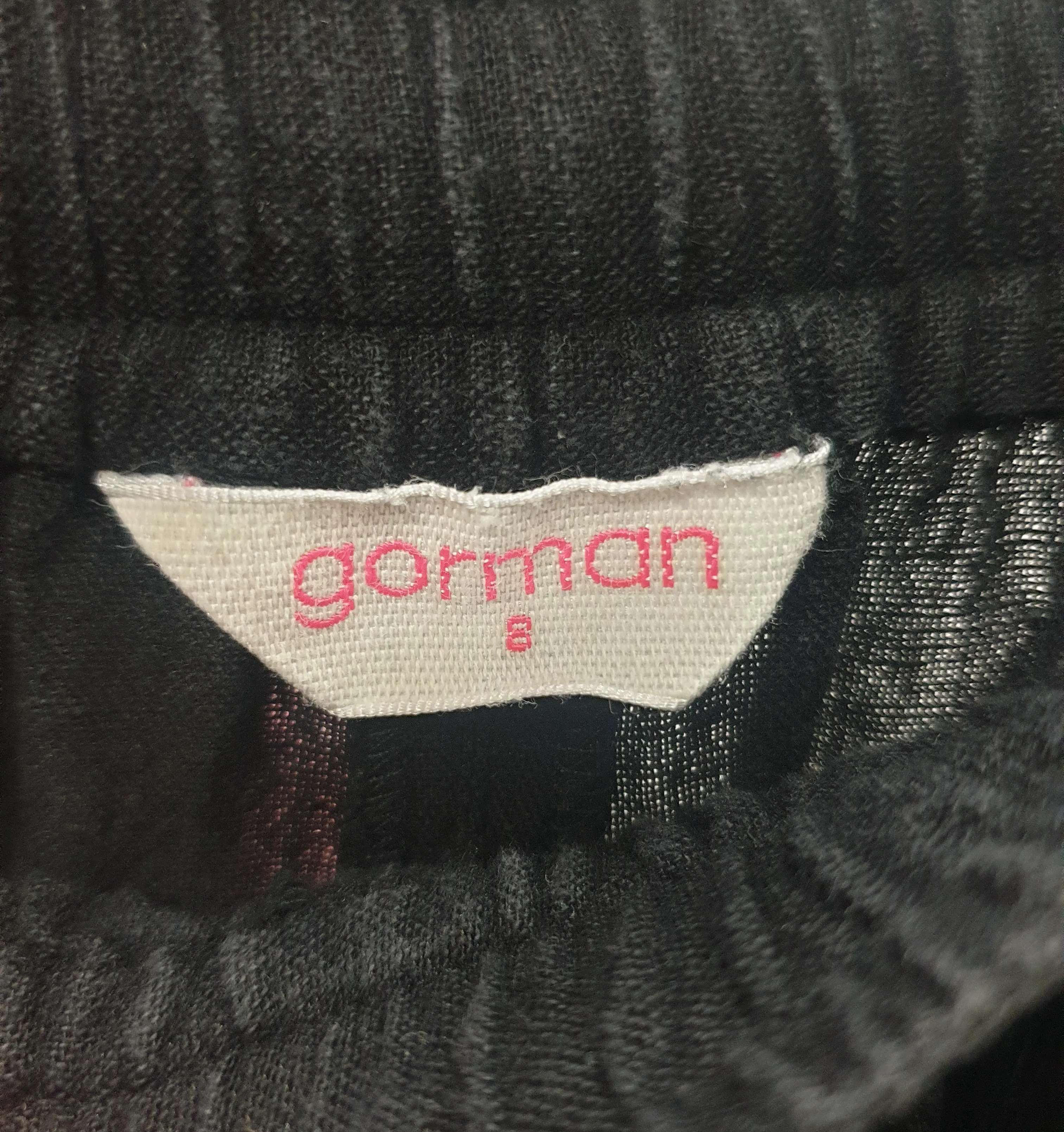 Gorman black cotton-linen wide leg pants size 8