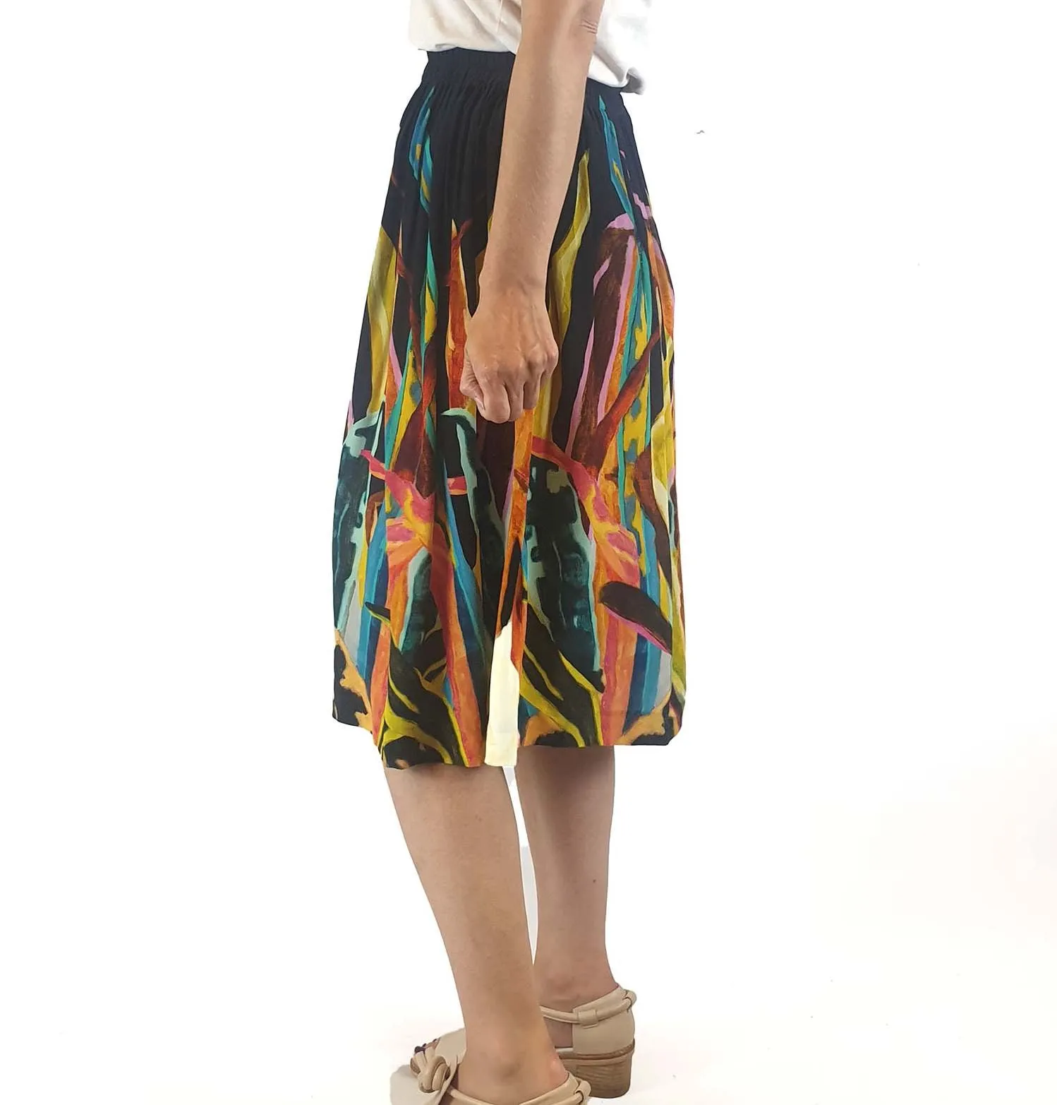 Gorman silk mix vibrant print skirt size 8