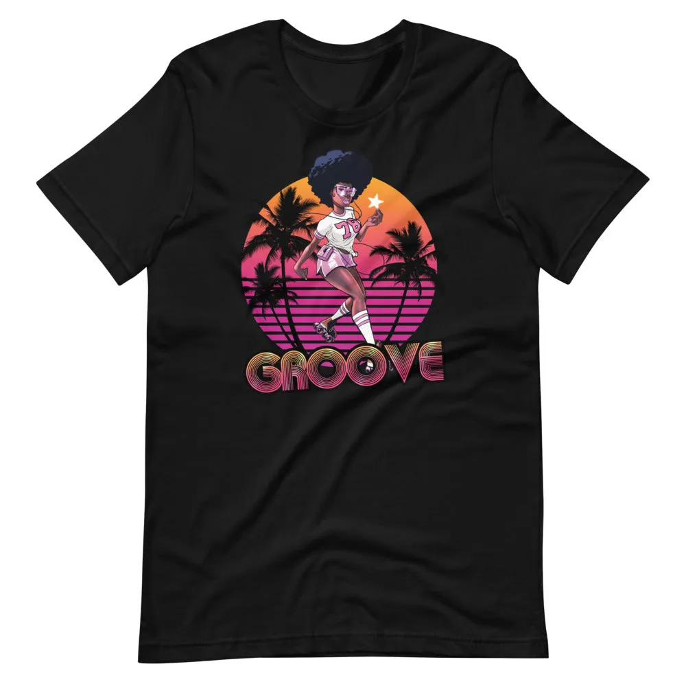 Groove Retro 70's 80's Roller Skate Short-Sleeve Unisex T-Shirt