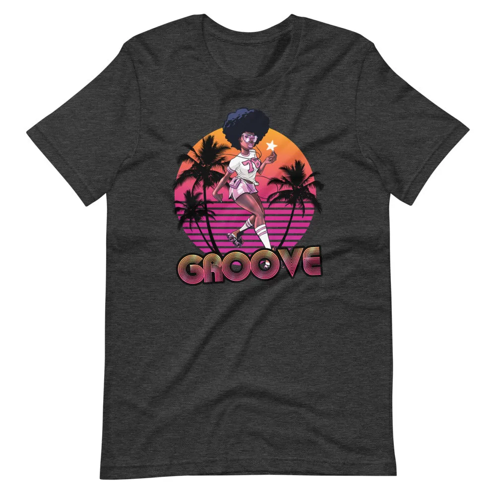 Groove Retro 70's 80's Roller Skate Short-Sleeve Unisex T-Shirt