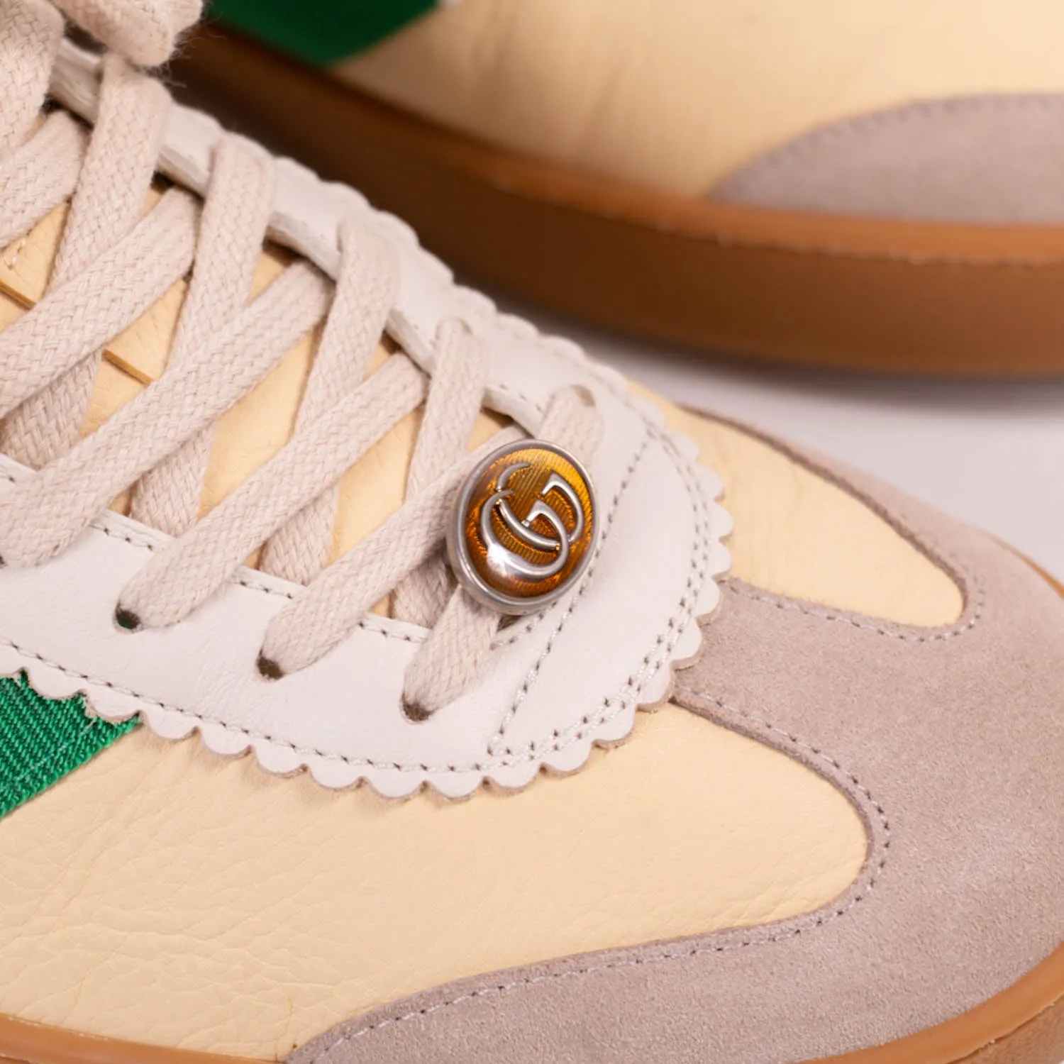 Gucci Ace Leather Bee Sneakers