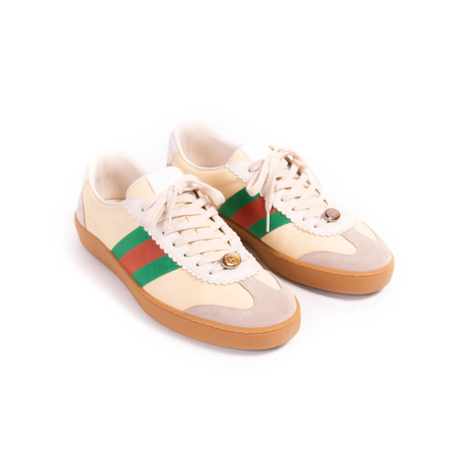Gucci Ace Leather Bee Sneakers