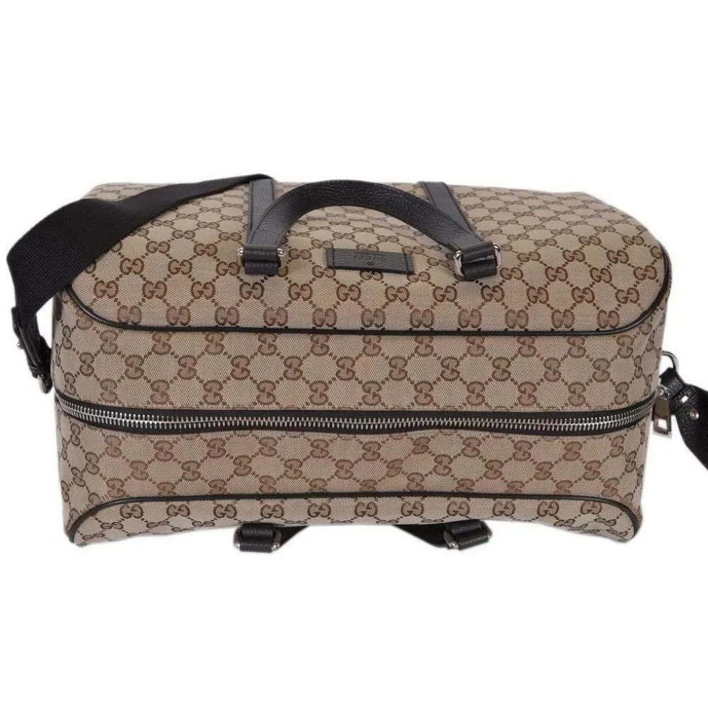 Gucci GG Supreme Canvas Boston Bag with Removable Strap in Beige