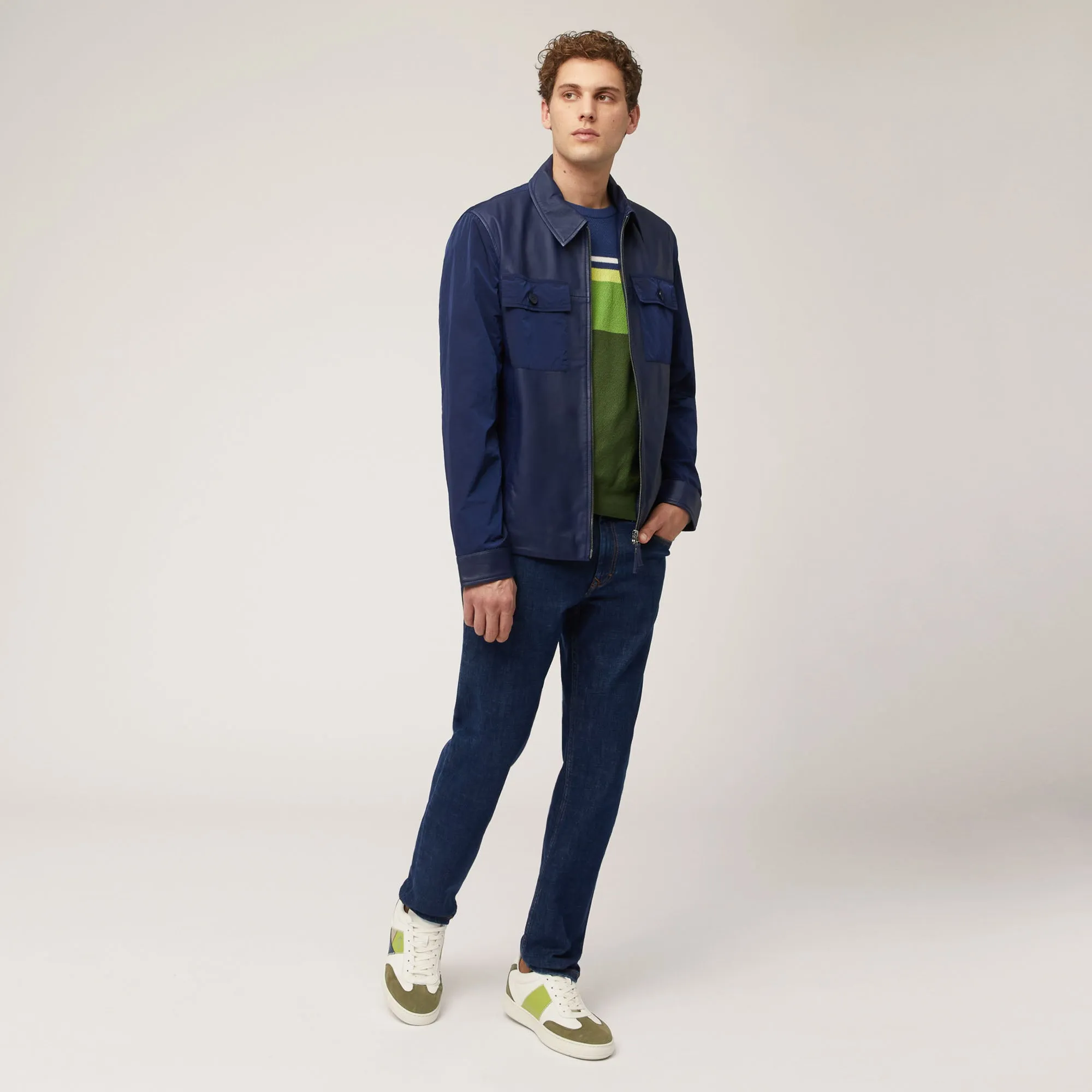 Harmont & Blaine Narrow 5 Pocket Jeans with Inserts - Denim