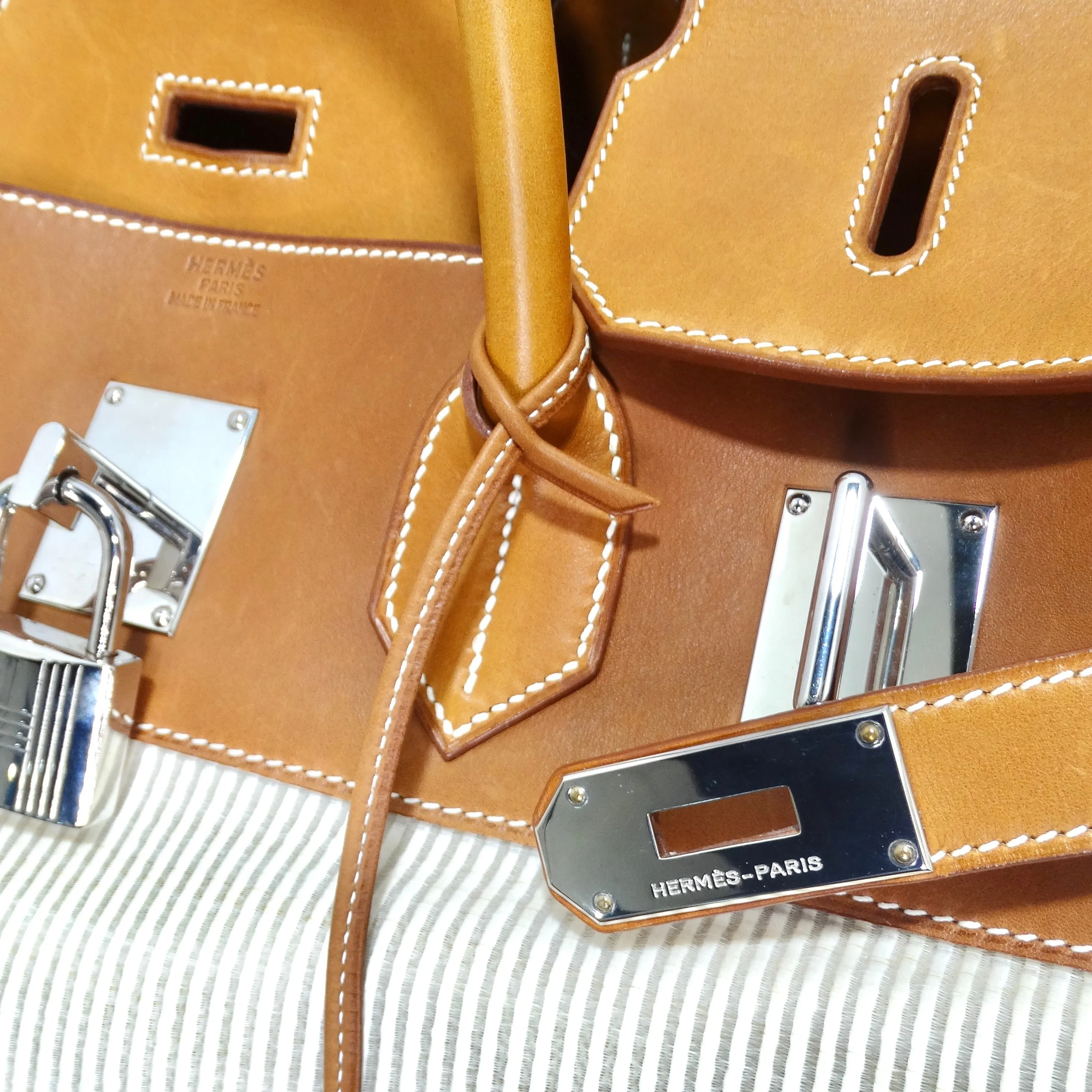 Hermes Birkin Bag 50cm in Barenia Crinoline