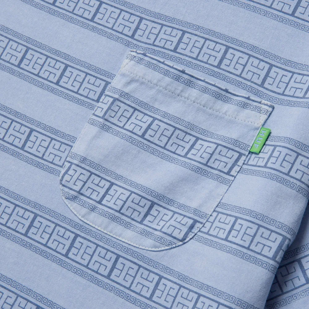 HUF Cooper Stripe S/S Knit light blue