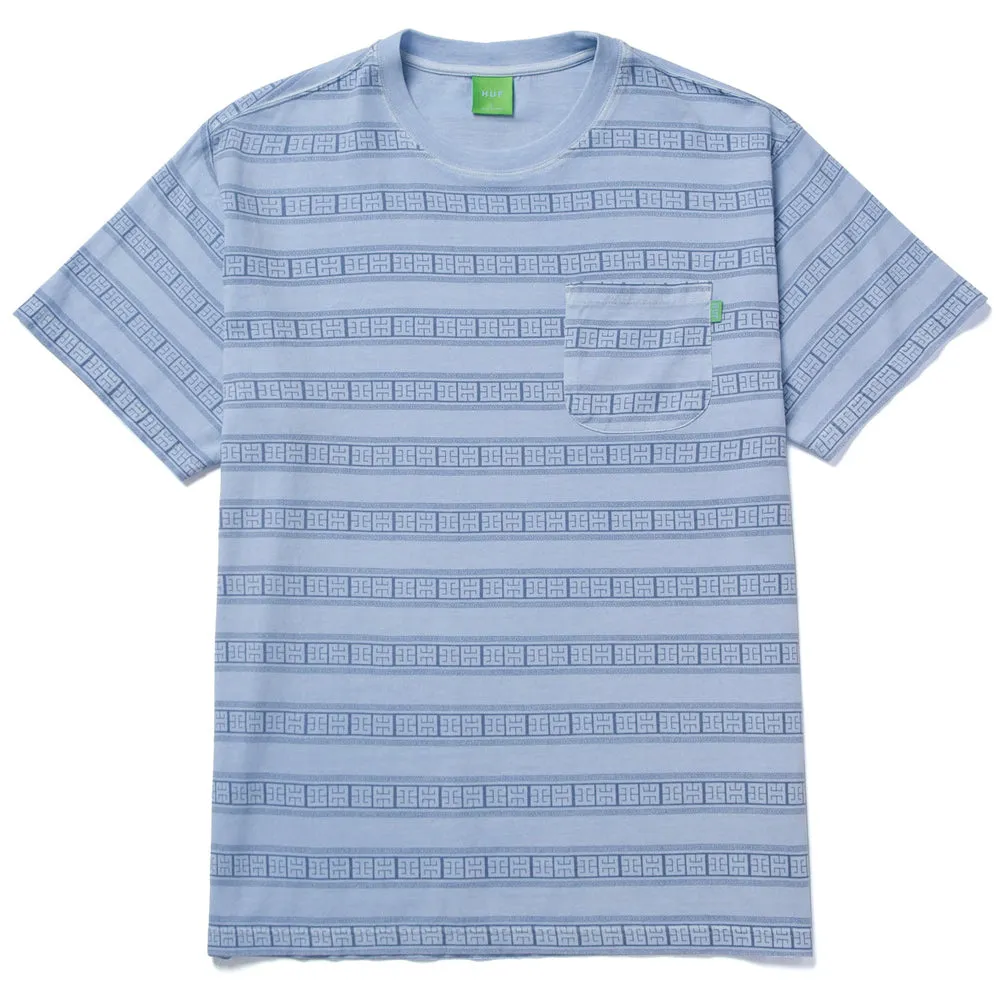 HUF Cooper Stripe S/S Knit light blue