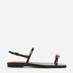 Idris Leather Snake Black