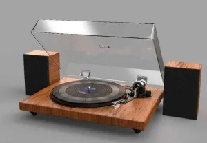 Ilive ITTB751DW Bluetooth Turntable - Wood Deck - Speakers (33/45/78) - Brown