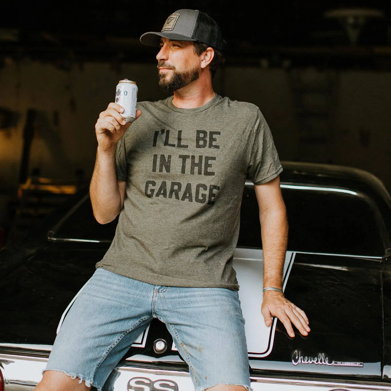 I'll be In the Garage Men's Shirt Small
