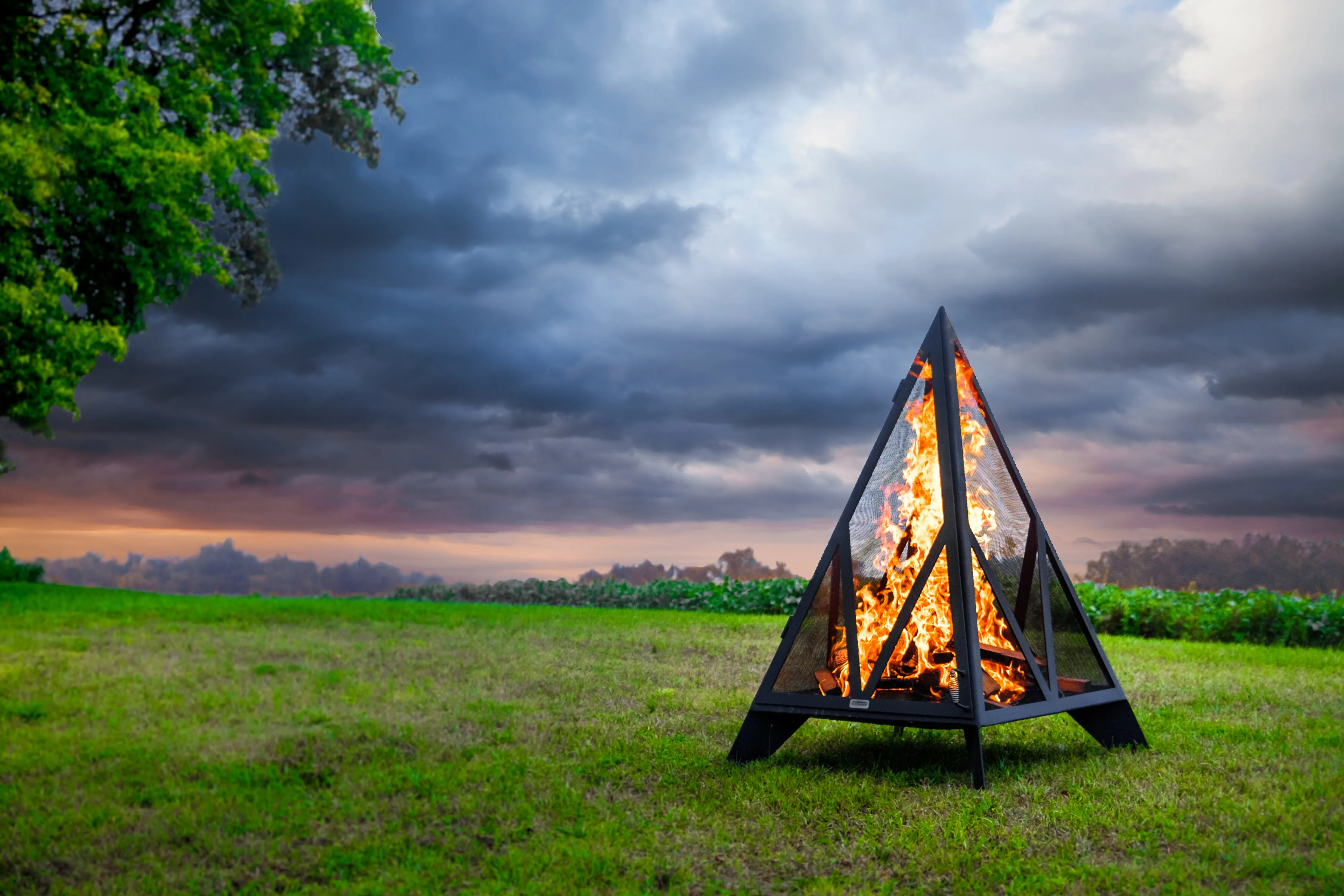 Iron Embers - Pyramid Outdoor Fireplace