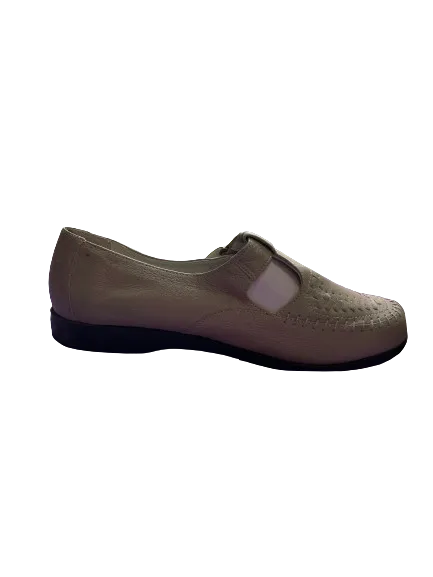 Jessica Sport Beige Leather Flats