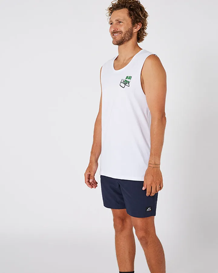 Jetpilot Get Lost Mens Muscle Tee - White