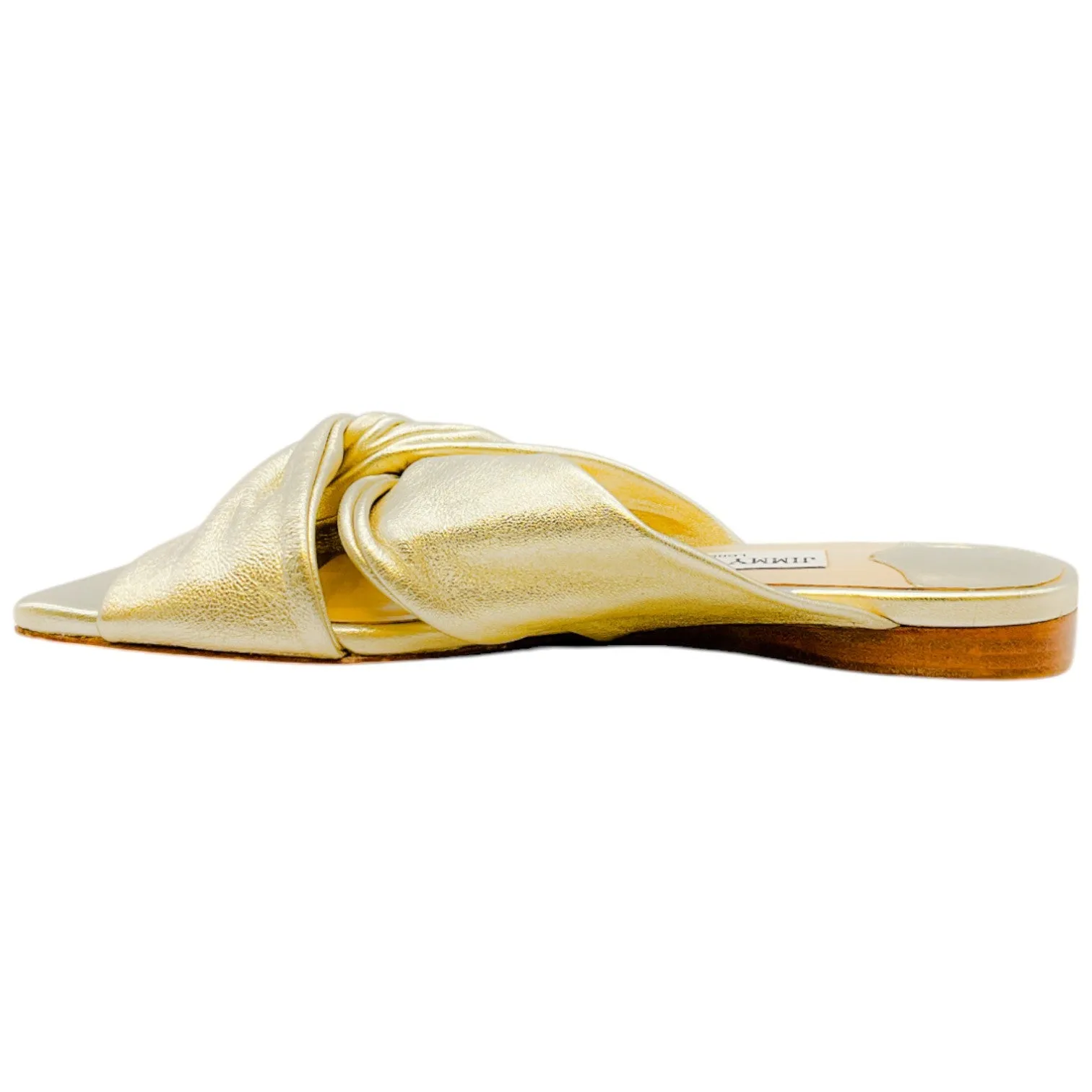 Jimmy Choo Gold Metallic Nappa Leather Sandal