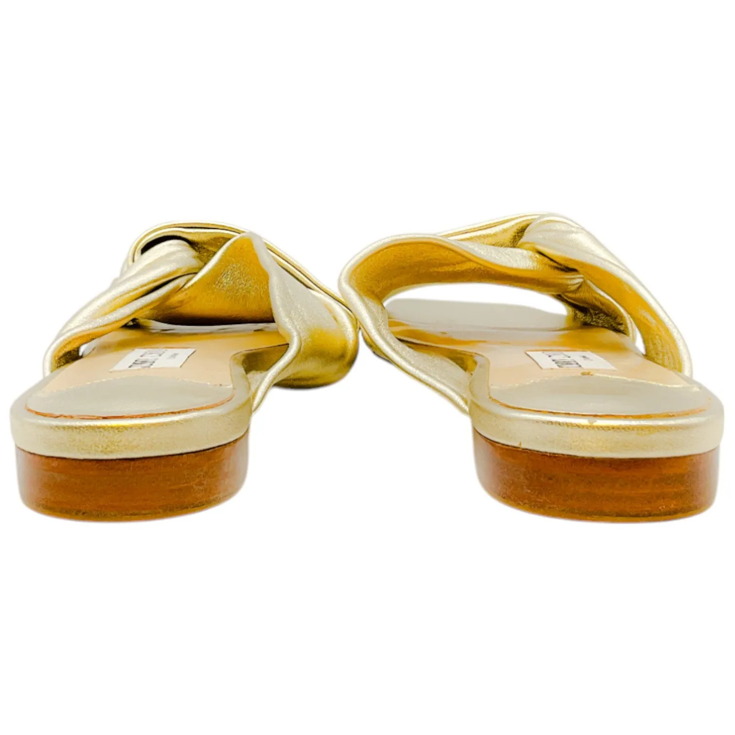 Jimmy Choo Gold Metallic Nappa Leather Sandal