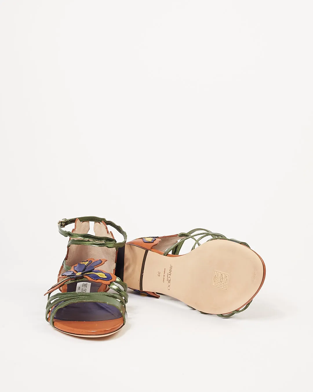 Jimmy Choo Multi Leather Lolita Flat Sandal - 39