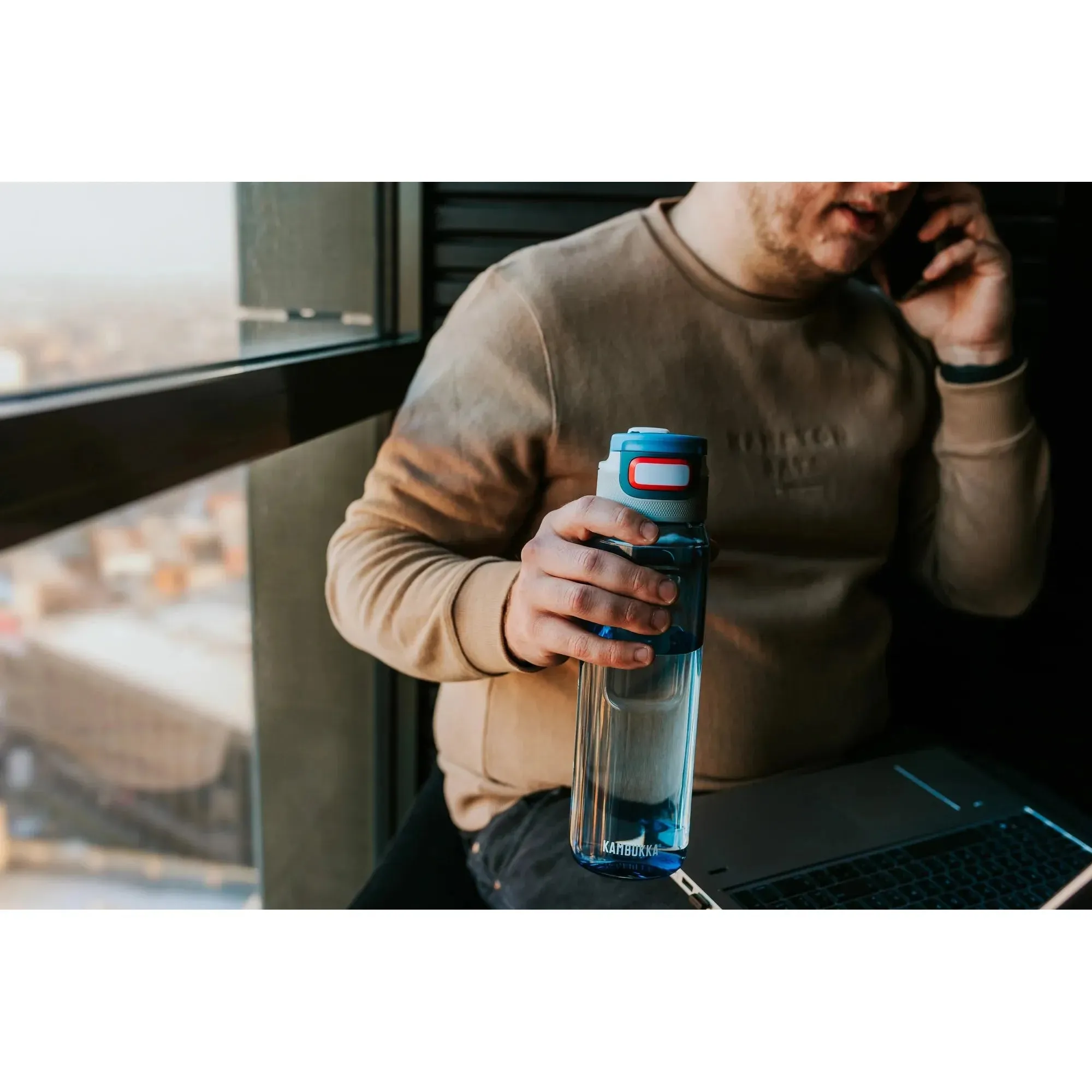 Kambukka Elton Water Bottle - 1000ml - Niagra Blue