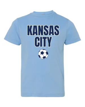 Kansas City Men's Soccer Ball Baby Blue Tee