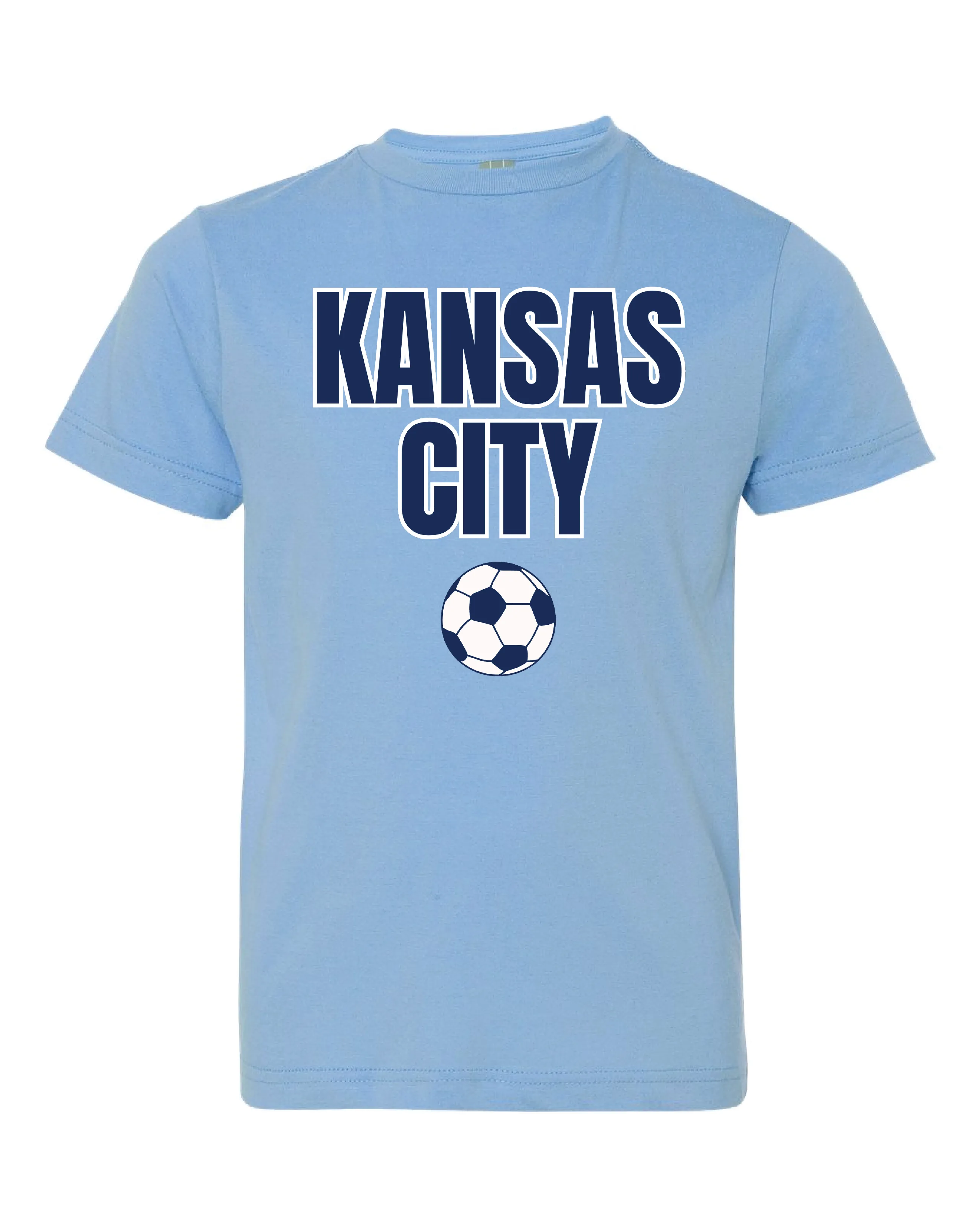 Kansas City Men's Soccer Ball Baby Blue Tee