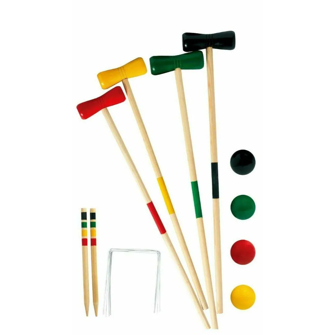 Kids 4 Player Wooden Croquet Set