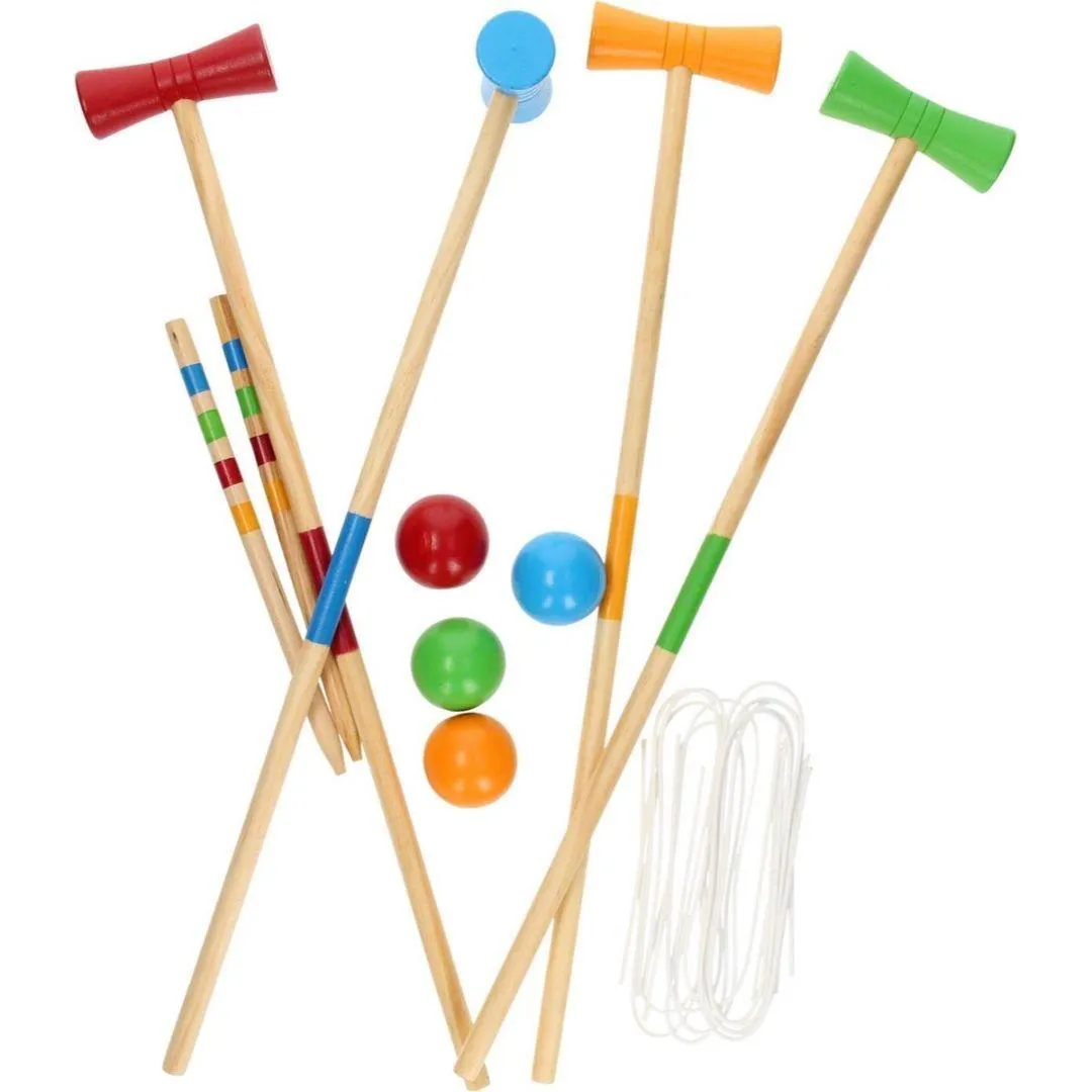 Kids 4 Player Wooden Croquet Set