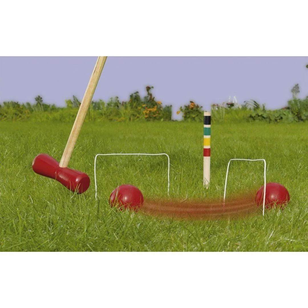 Kids 4 Player Wooden Croquet Set