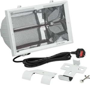 Knightsbridge HEOD1309W IP24 1300W 1.3kW Outdoor Shortwave Infrared Heater White