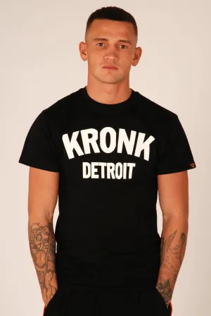 KRONK DETROIT REGULAR FIT T SHIRT-BLACK/WHITE