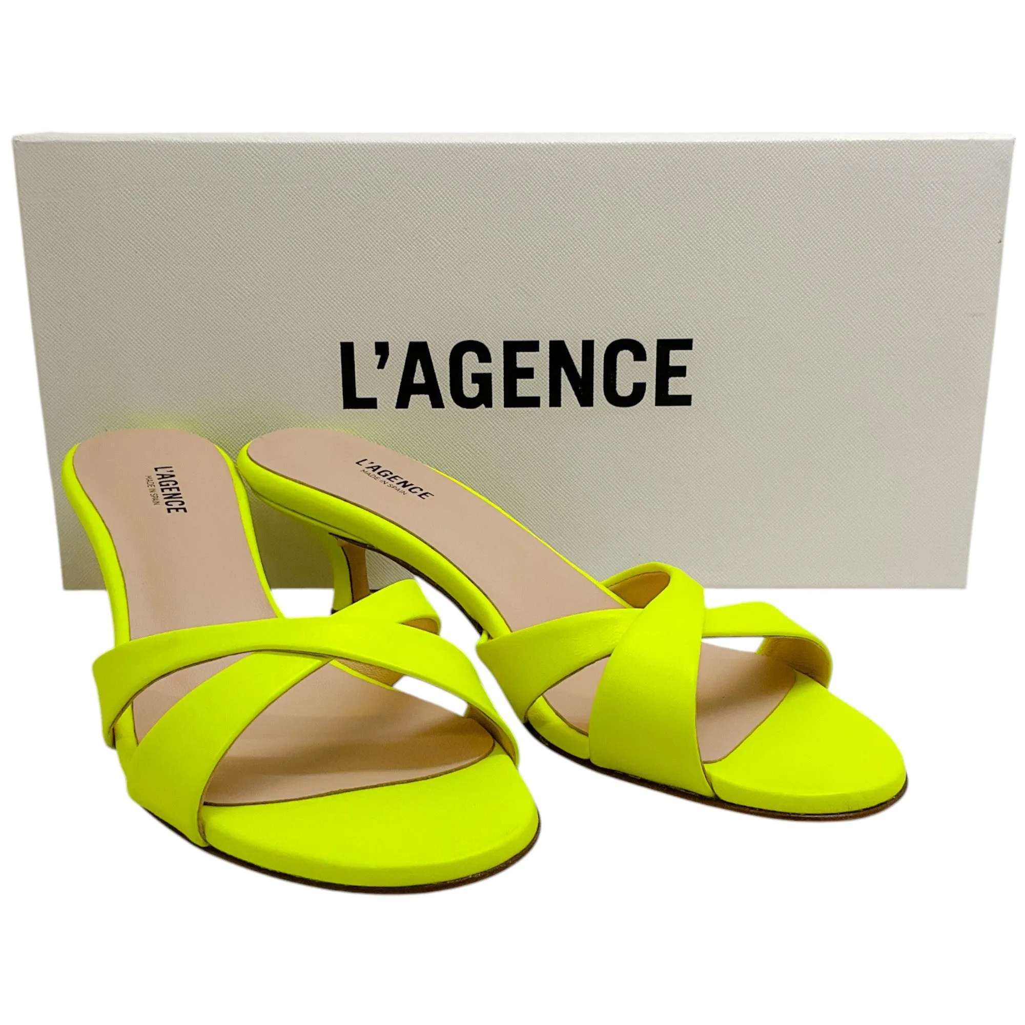 L'Agence Neon Yellow Alesia II Sandals