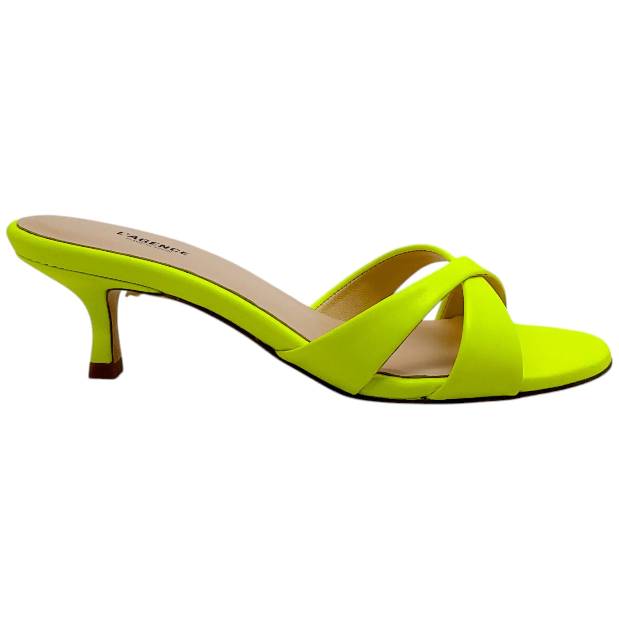 L'Agence Neon Yellow Alesia II Sandals