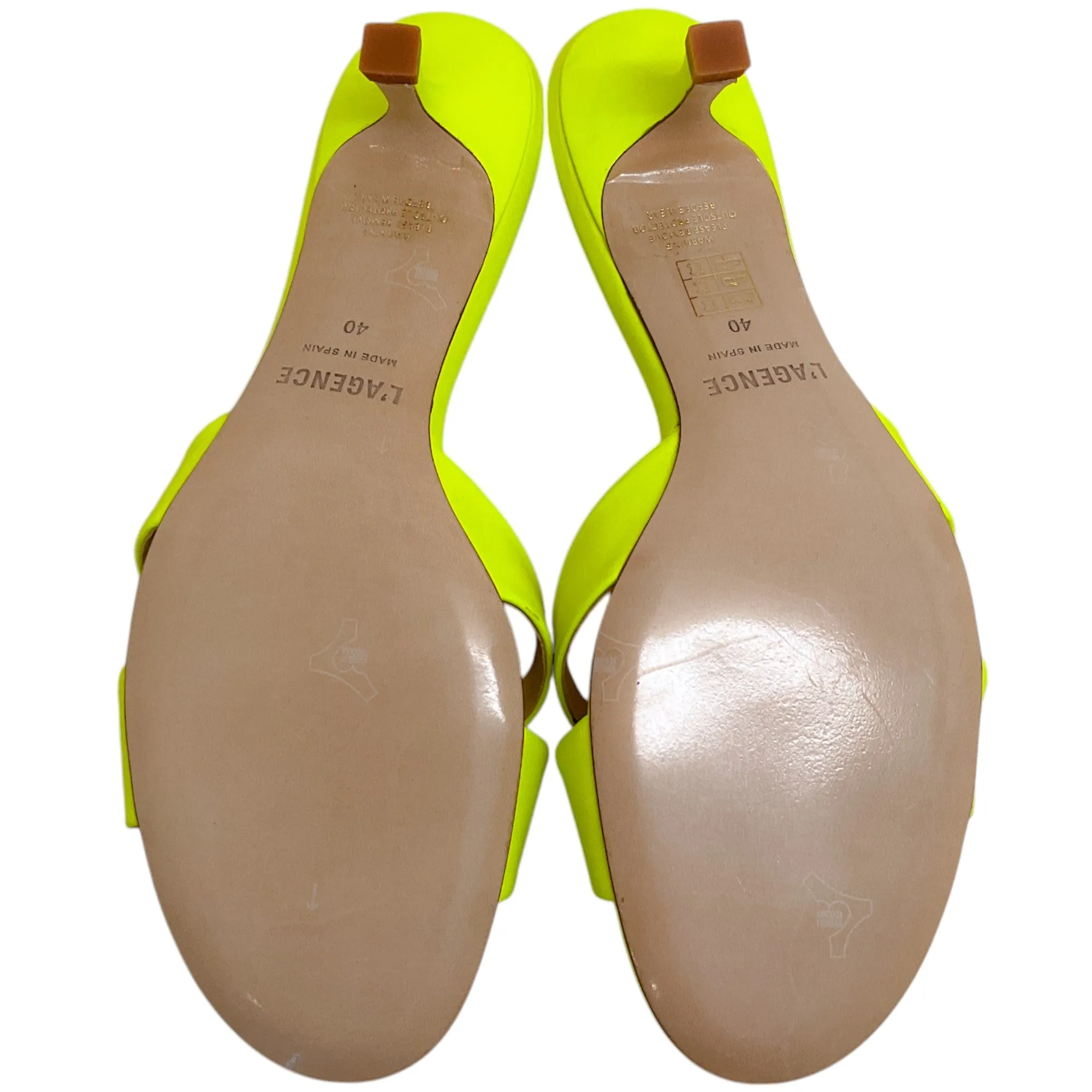 L'Agence Neon Yellow Alesia II Sandals