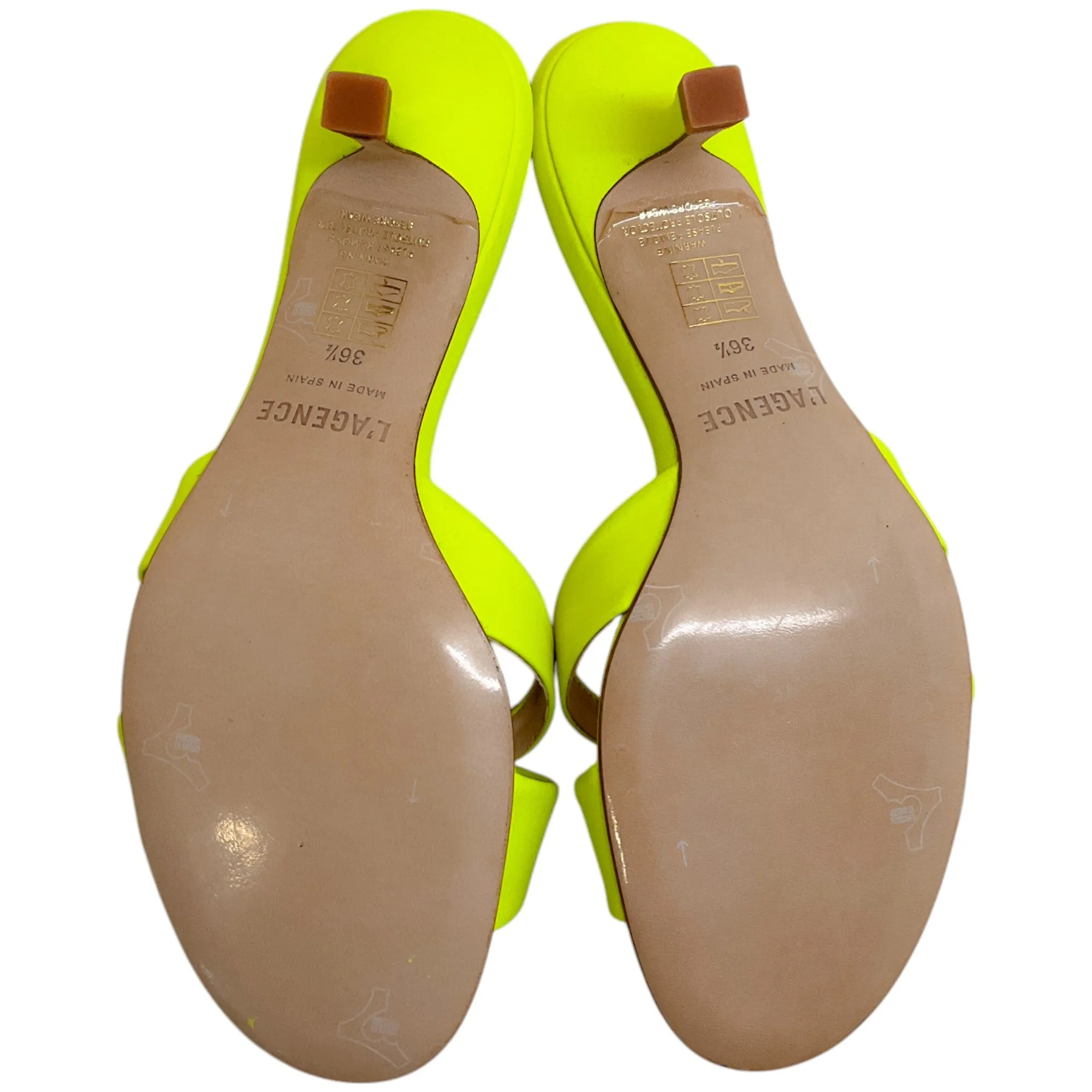 L'Agence Neon Yellow Alesia II Sandals