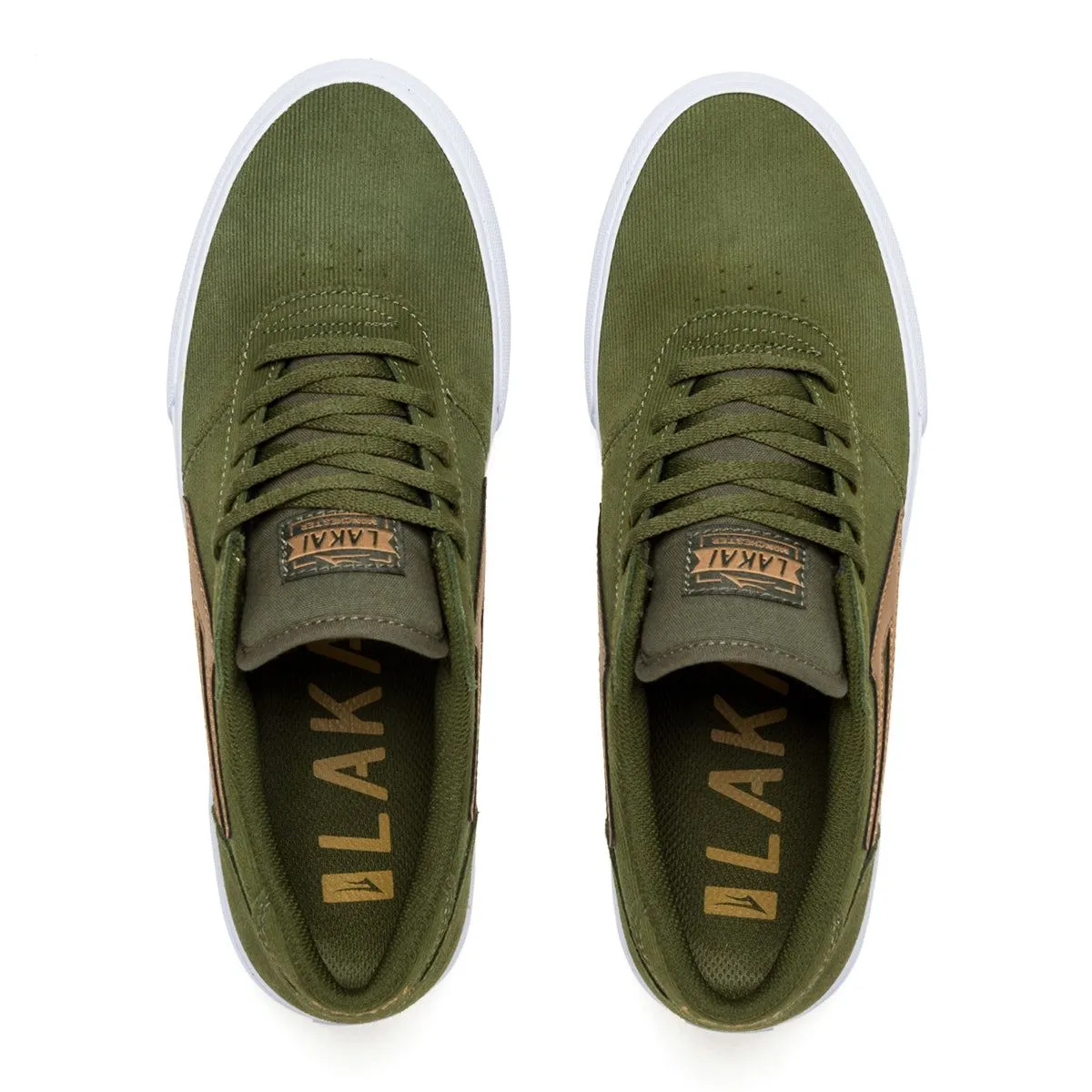 Lakai Manchester Skate Shoes - Olive / Cord