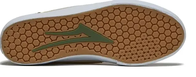 LAKAI SKATE SHOES: MANCHESTER Chive Suede. Sizes 7,8,9,10,12