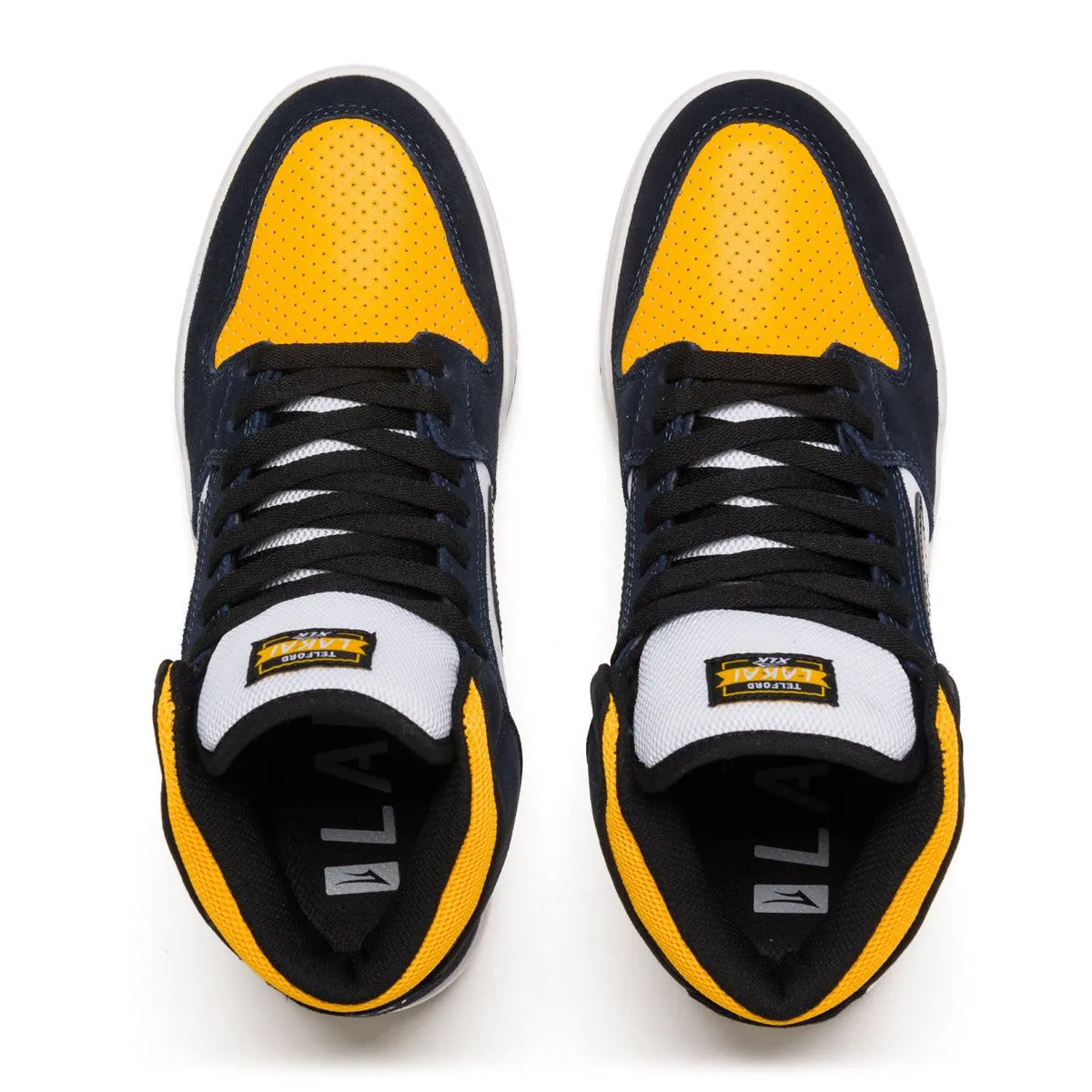 Lakai Telford Skate Shoes - Navy/Yellow
